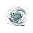 single line rose tattoo design idea