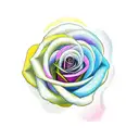 single line rose tattoo design idea