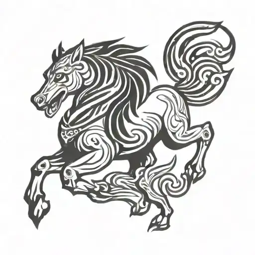 sleipnir, fenrir, jormungander tattoo design idea