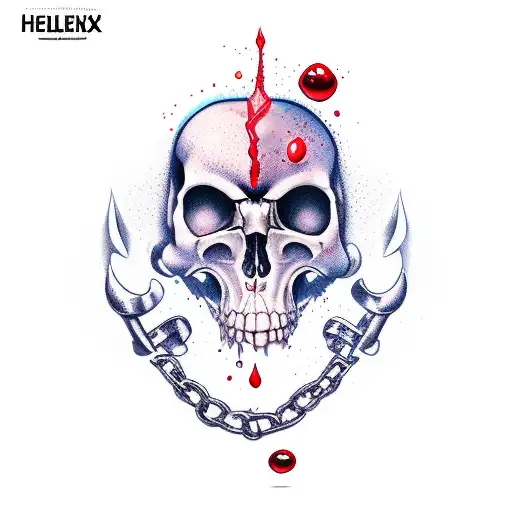 health elixir, dark fantasy, red elixir tattoo design idea