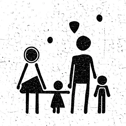 family and puzzle  tattoo design idea