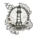 lighthouse standing tall tattoo design idea