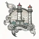 lighthouse standing tall tattoo design idea