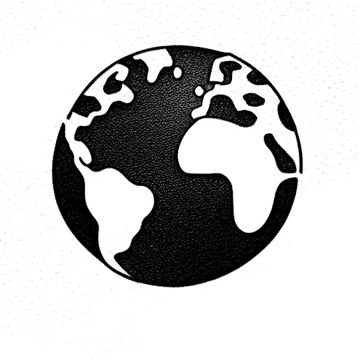 Globe tattoo design idea