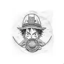 luffy  tattoo design idea
