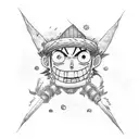 luffy  tattoo design idea