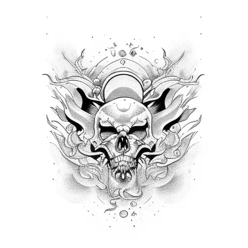 crazy man tattoo design idea