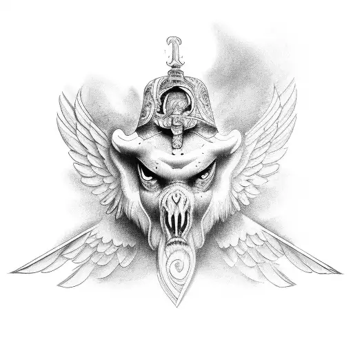 Dios griego ares y pegaso tattoo design idea
