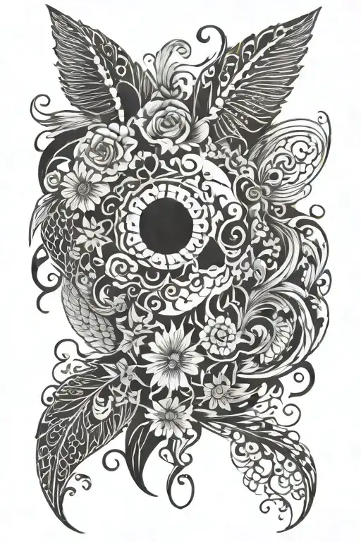 Anxiety portrayed tattoo design idea