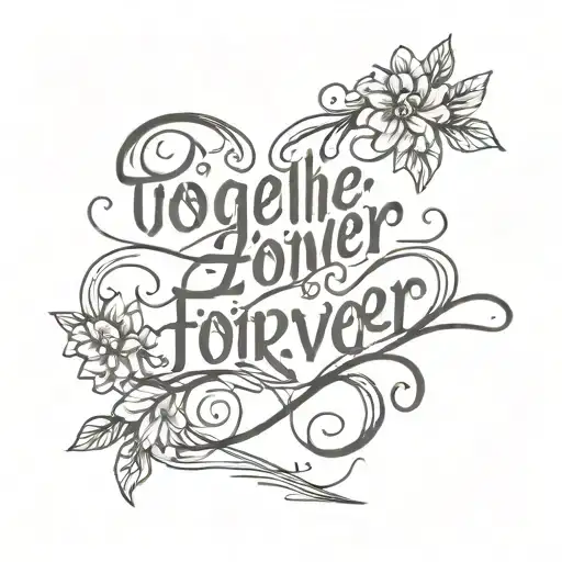 Together Forever written in script tattoo design idea