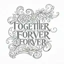 Together Forever written in script tattoo design idea