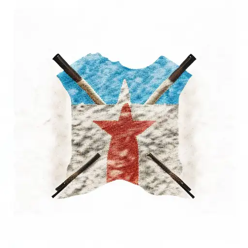 Texas, western, smoke, guns, cowboy, Bluebonnet, river, grit tattoo design idea