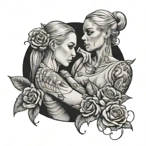 mother and daughter; hailies song eminem tattoo design idea