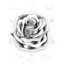 rosa con delle ali di angelo tattoo design idea