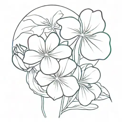 Egypt, geranium tattoo design idea