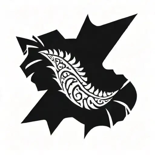 Hawaiian tribal tattoo design idea
