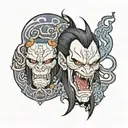 orochimaru curse mark tattoo design idea