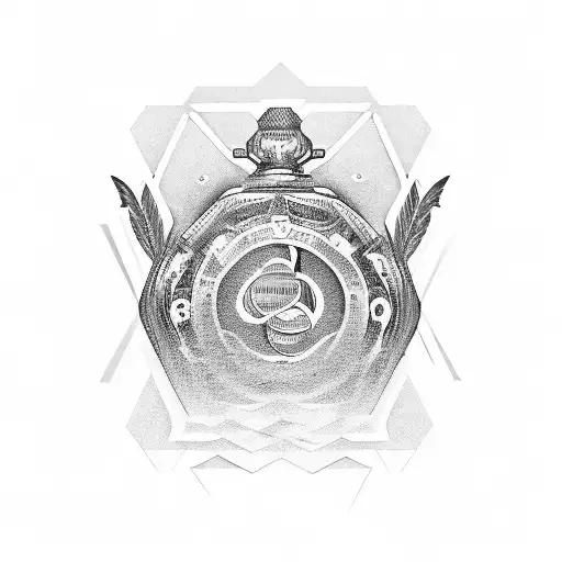 A motivational quote wrapped around a stack of money tattoo design idea