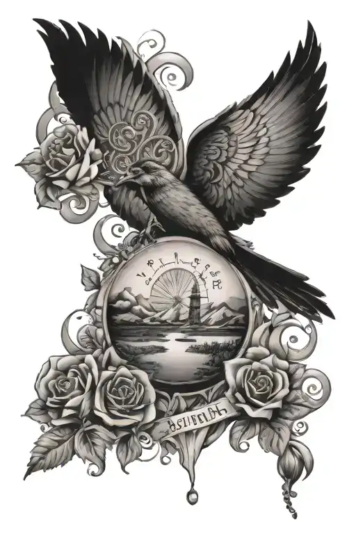 journey of life and living life to the fullest,  it's not about the destination it's about the journey  tattoo design idea
