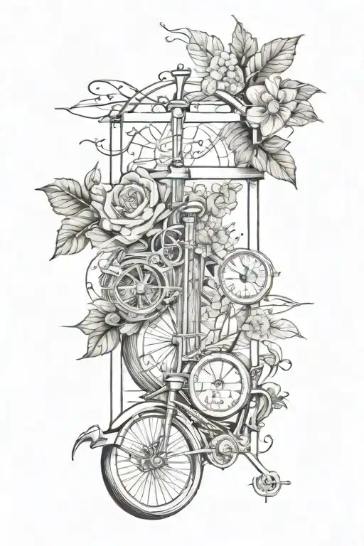 Fine line and realism tattoo on ribs picturing journey of life and living life to the fullest  tattoo design idea