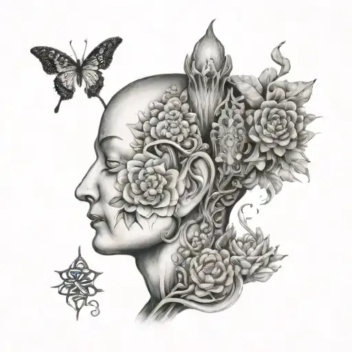 buddhism and neurodiversity tattoo design idea