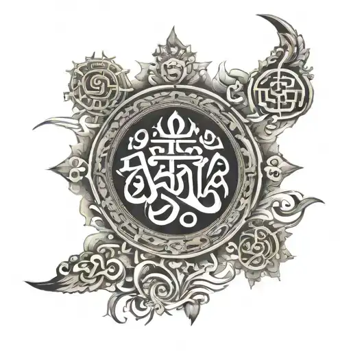 samsara in Sanskrit script tattoo design idea