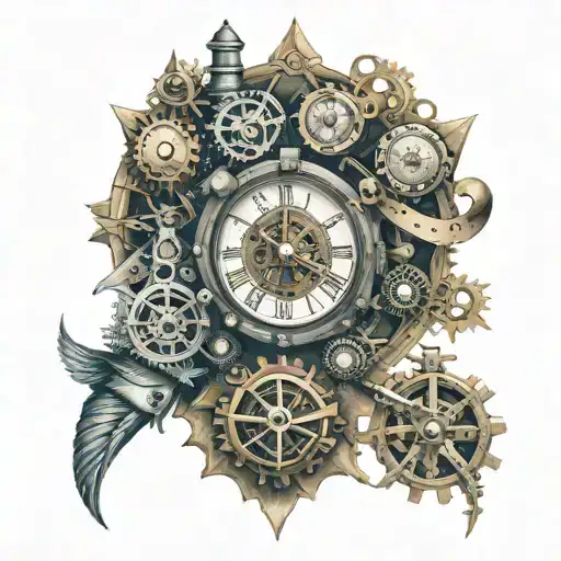 steampunk st France's of Assisi  tattoo design idea