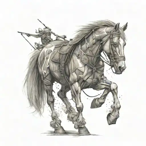 war horse tattoo design idea