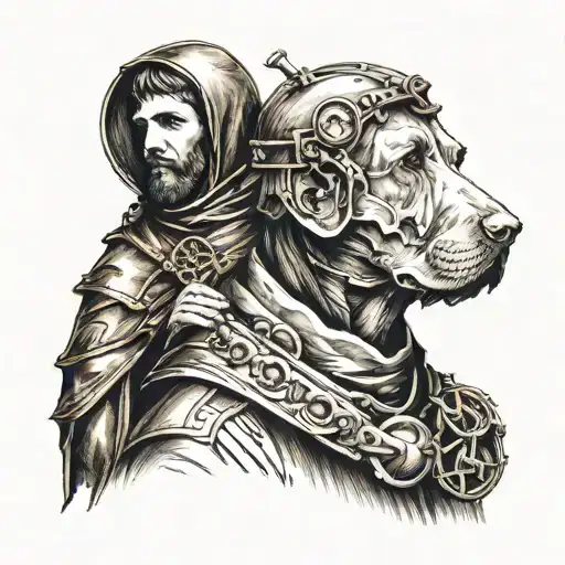 steampunk Saint  Francis of Assisi  tattoo design idea