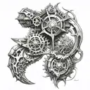 past present future tattoo design idea