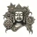 steampunk Buddha tattoo design idea
