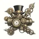 steampunk neurodivergence tattoo design idea