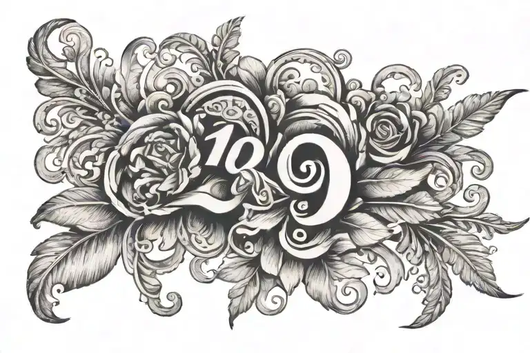 Roman date 19 09 1998 date of birth tattoo design idea