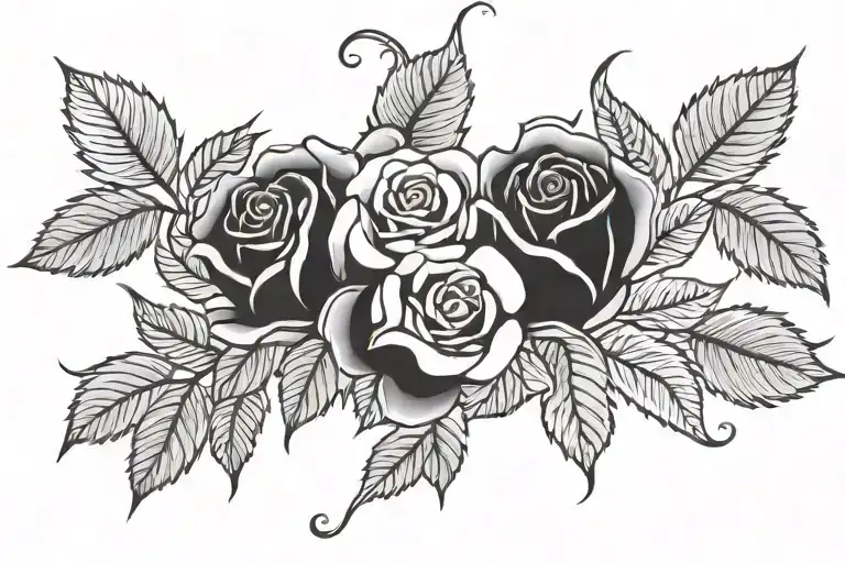rose tattoo design idea