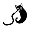 Cat smoking tattoo design idea