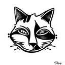 Cat smoking tattoo design idea