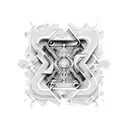 A paradoxical maze with intricate details tattoo design idea