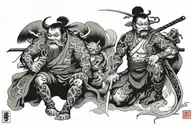 warrior philosopher tattoo design idea