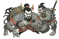 warrior philosopher tattoo design idea
