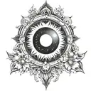 total solar eclipse tattoo design idea