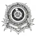 total solar eclipse tattoo design idea