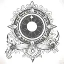 total solar eclipse tattoo design idea