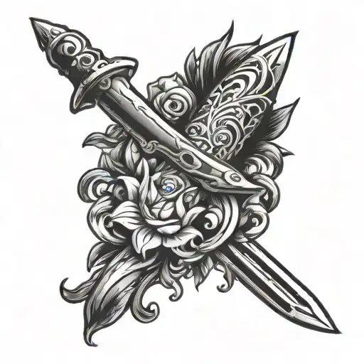 dagger tattoo design idea