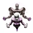 Skull killer queen jojo's diamond it's unbreakable  tattoo design idea