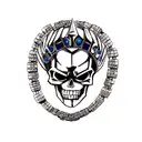 Skull killer queen jojo's diamond it's unbreakable  tattoo design idea