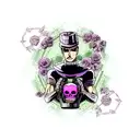 Skull killer queen jojo's diamond it's unbreakable  tattoo design idea