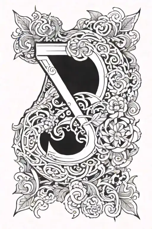 Number 8 tattoo design idea
