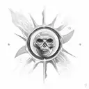 i dive into the future, but I'm blinded by the sun, I'm reborn in every moment, so who knows what I'll become tattoo design idea