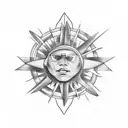 i dive into the future, but I'm blinded by the sun, I'm reborn in every moment, so who knows what I'll become tattoo design idea