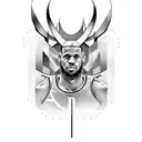 Lebron james logo tattoo design idea